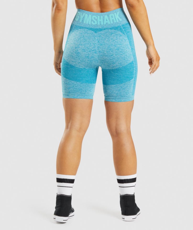 Women's Gymshark Flex Cycling Shorts Turquoise | NZ 0RKZXB